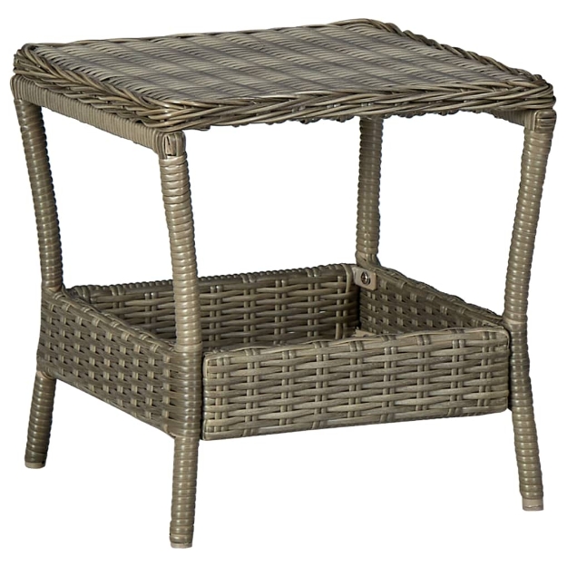 Tavolo da Giardino Marrone 45x45x46,5 cm in Polyrattan