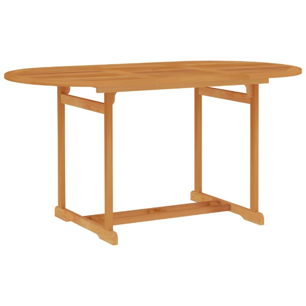 Tavolo da Giardino 150x90x75 cm in Legno Massello di Teak