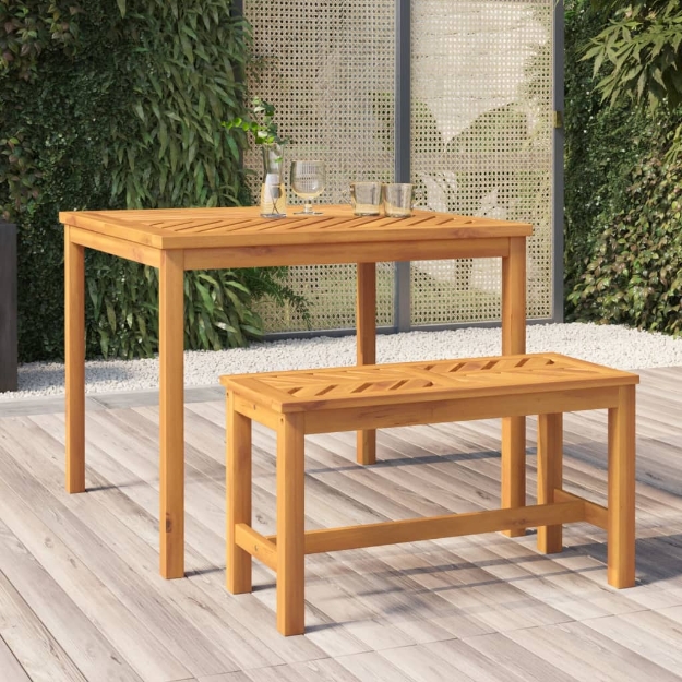 Tavolo da Pranzo da Giardino 90x90x74 cm Legno Massello Acacia