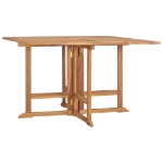 Tavolo da Giardino Pieghevole 120x120x75cm in Massello di Teak