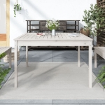 Tavolo da Giardino Bianco 121x82,5x76 cm Legno Massello di Pino