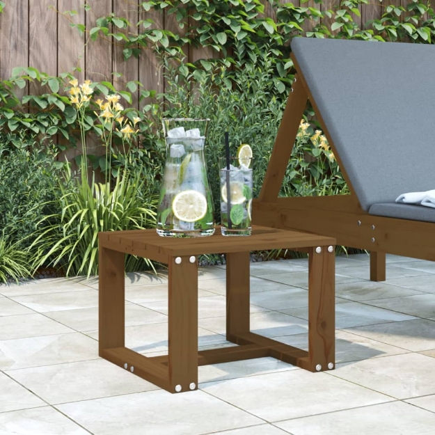 Tavolino da Giardino Miele 40x38x28,5 cm Legno Massello Pino