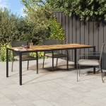 Tavolo da Giardino Nero 250x100x75 cm in Polyrattan