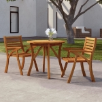 Tavolo da Giardino Ø 85 cm Legno Massello di Acacia