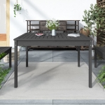 Tavolo da Giardino Grigio 121x82,5x76 cm Legno Massello di Pino