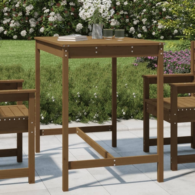 Tavolo da Giardino Miele 121x82,5x110 cm Legno Massello di Pino