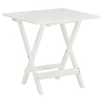 Tavolo da Bistrot Bianco 46x46x47cm in Legno Massello di Acacia