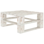 Tavolo da Giardino in Pallet Bianco in Legno