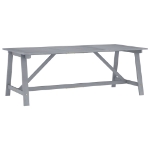 Tavolo da Pranzo Giardino Grigio 206x100x74 cm Massello Acacia