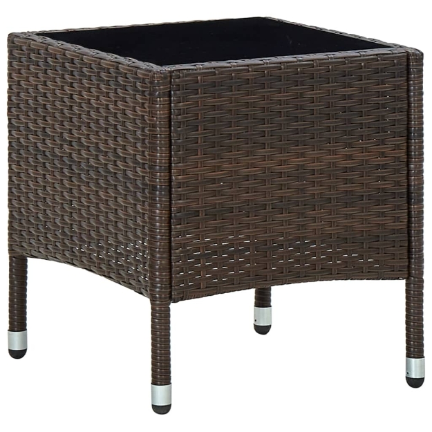 Tavolo da Giardino Marrone 40x40x45 cm in Polyrattan