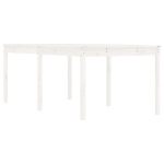 Tavolo da Giardino Bianco 203,5x100x76cm Legno Massello di Pino