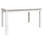 Tavolo da Giardino Bianco 82,5x50,5x45 cm Legno Massello Pino