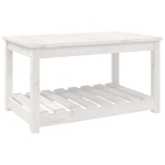 Tavolo da Giardino Bianco 82,5x50,5x45 cm Legno Massello Pino