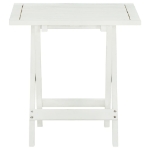 Tavolo da Bistrot Bianco 46x46x47cm in Legno Massello di Acacia