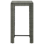 Tavolo da Bar da Giardino Grigio 60,5x60,5x110,5 cm Polyrattan