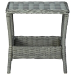 Tavolo da Giardino Grigio Chiaro 45x45x46,5 cm in Polyrattan