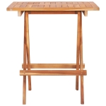 Tavolo da Bistrot Pieghevole 60x60x65 cm in Massello di Teak