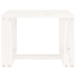 Tavolino da Giardino Bianco 40x38x28,5 cm Legno Massello Pino