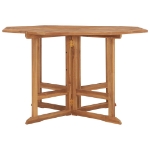 Tavolo da Giardino Pieghevole 120x120x75 cm in Massello di Teak