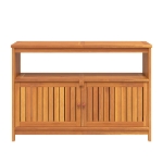 Tavolo Consolle da Giardino 110x35x75 cm Legno Massello Acacia