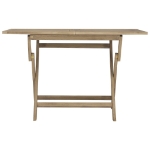 Tavolo da Giardino Pieghevole Grigio120x70x75 cm Massello Teak