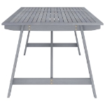 Tavolo da Pranzo Giardino Grigio 206x100x74 cm Massello Acacia