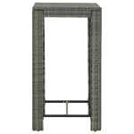 Tavolo da Bar da Giardino Grigio 60,5x60,5x110,5 cm Polyrattan