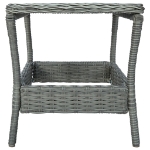 Tavolo da Giardino Grigio Chiaro 45x45x46,5 cm in Polyrattan