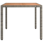 Tavolo Giardino Piano Legno Grigio Polyrattan e Massello Acacia