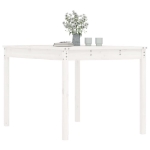 Tavolo da Giardino Bianco 121x82,5x76 cm Legno Massello di Pino