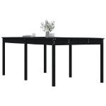 Tavolo da Giardino Nero 203,5x100x76 cm Legno Massello di Pino