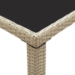 Tavolo da Giardino Beige 123x60x74 cm in Polyrattan