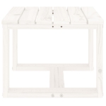 Tavolino da Giardino Bianco 40x38x28,5 cm Legno Massello Pino