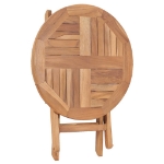 Tavolo da Giardino Pieghevole 45 cm in Legno Massello di Teak