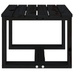 Tavolino da Giardino Nero 40x38x28,5 cm Legno Massello Pino