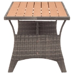 Tavolo da Giardino Grigio 120x70x66 cm in Polyrattan