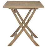 Tavolo da Giardino Pieghevole Grigio120x70x75 cm Massello Teak