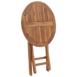 Tavolo da Giardino Pieghevole 60 cm in Legno Massello di Teak