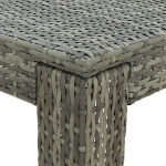 Tavolo da Bar da Giardino Grigio 60,5x60,5x110,5 cm Polyrattan