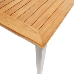 Tavolo da Pranzo Giardino 200x100x75 cm in Teak e Acciaio Inox