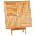 Tavolo da Giardino Pieghevole 85x85x76cm Legno Massello di Teak