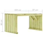 Tavolo da Giardino 150x87x80 cm in Legno di Pino Impregnato