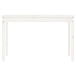 Tavolo da Giardino Bianco 121x82,5x76 cm Legno Massello di Pino