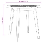 Tavolo da Giardino Ø85x75 cm in Legno Massello di Acacia