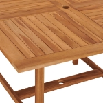 Tavolo Pranzo da Giardino Ø110x110x75 cm Legno Massello di Teak