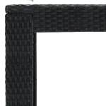 Tavolo Bar da Giardino Nero 140,5x60,5x110,5 cm Polyrattan