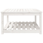 Tavolo da Giardino Bianco 82,5x82,5x45cm Legno Massello di Pino