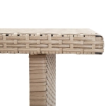 Tavolo da Giardino Beige 110x60x67 cm in Polyrattan