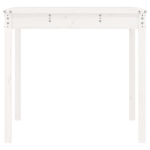 Tavolo da Giardino Bianco 121x82,5x76 cm Legno Massello di Pino