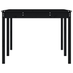 Tavolo da Giardino Nero 203,5x100x76 cm Legno Massello di Pino